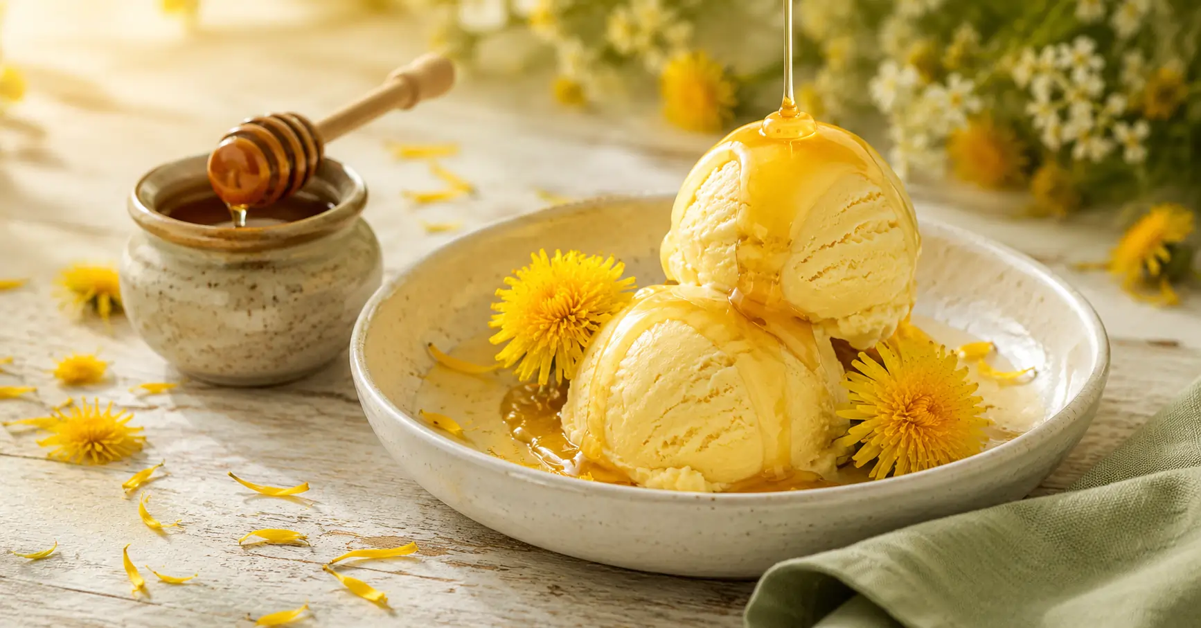 Dandelion & Honey Ice Cream Recipe