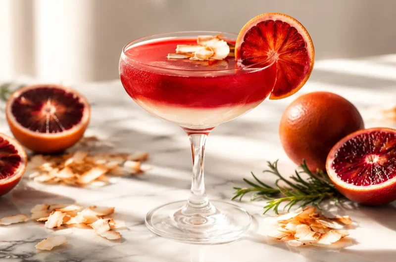Easy Coconut Blood Orange Cocktail Recipe