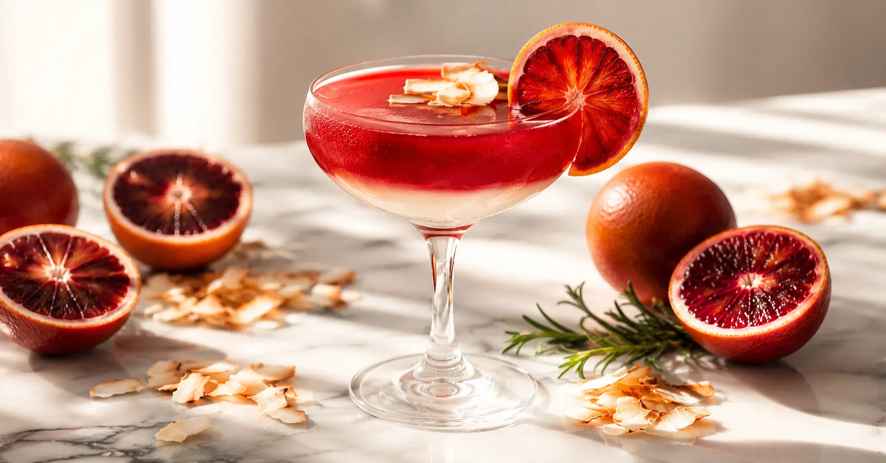Easy Coconut Blood Orange Cocktail Recipe