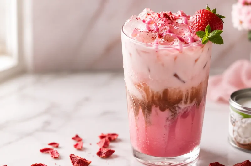 Pink Coconut Iced Latte Recipe
