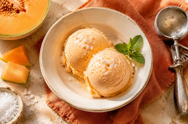 Cantaloupe Sea Salt Ice Cream Recipe