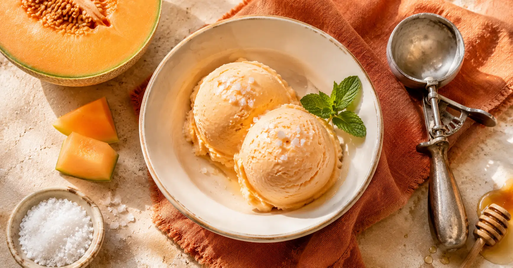 Cantaloupe Sea Salt Ice Cream Recipe