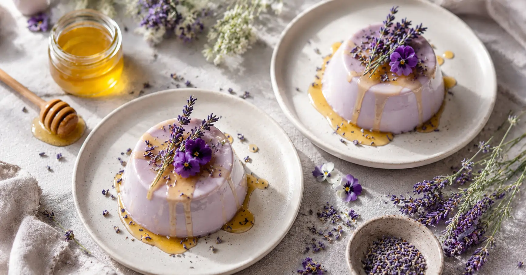 Creamy Lavender Honey Panna Cotta Recipe
