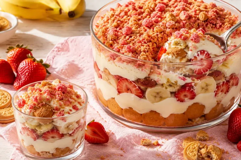 Strawberry Crunch Banana Pudding Recipe