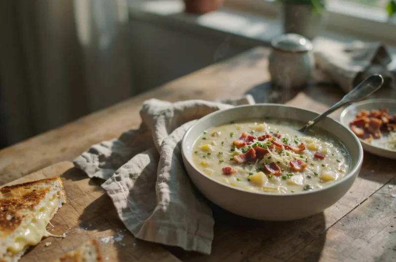 Paula Deen's Potato Soup Recipe (Crockpot, Easy & Loaded)