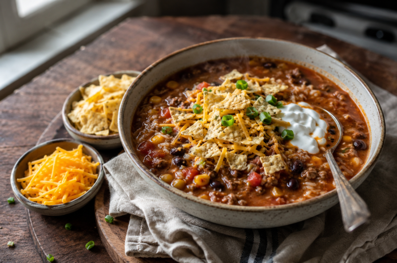Crockpot Taco Rice Soup Recipe (Easy, Budget-Friendly & Hearty)